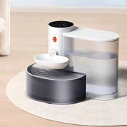 Smart USB Rechargeable Pet Water Fountain 101.44oz Self-Refill, Waste Separation, Non-Cartridge, Tilt-to-Drink, 2000mAh 18650 Battery, Ideal For Cats & Dogs